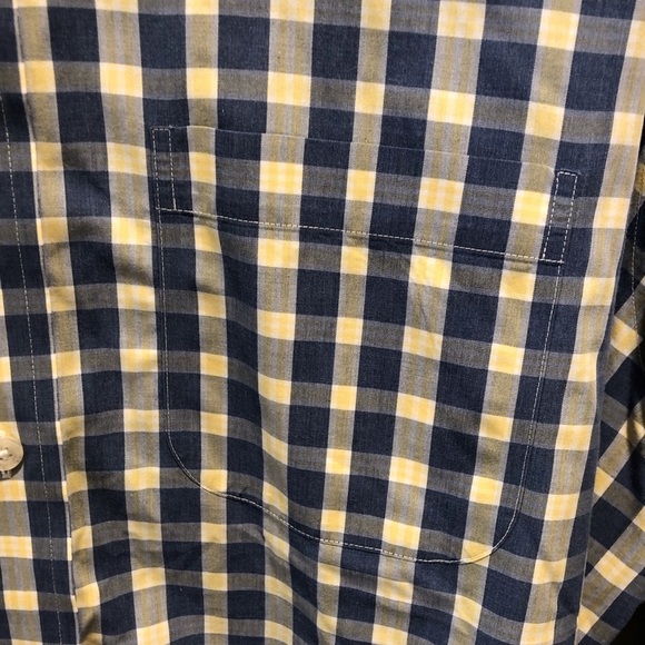 Brooks Brothers Regent Mens XXL Blue Yellow White Check Print Button Down Shirt - Picture 5 of 5